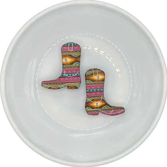 Pink & Turquoise Tribal Boot Silicone Buddy EXCLUSIVE