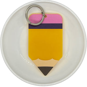 NEW Decorated Pencil Acrylic Keychain