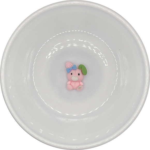 Pink Bunny Clay Embellishment 20x15.5mm