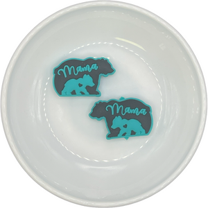 TURQUOISE Mama Bear Silicone Buddy EXCLUSIVE 20x33mm