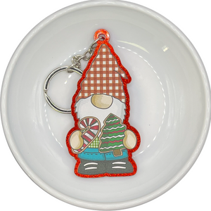 Decorated Christmas Cookie Gnome Acrylic Keychain