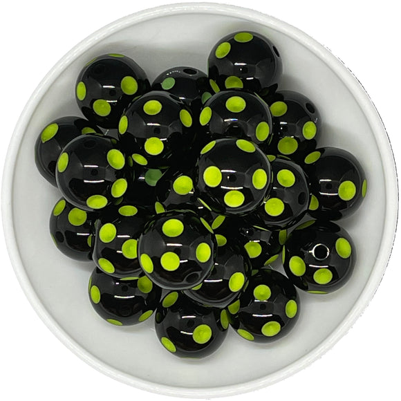 Black & Green Polka-Dot Inlay