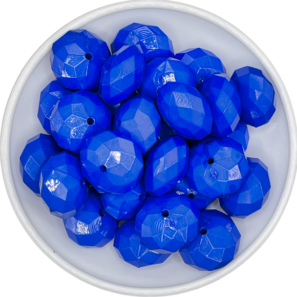 Royal Blue Rondelle Facet Beads