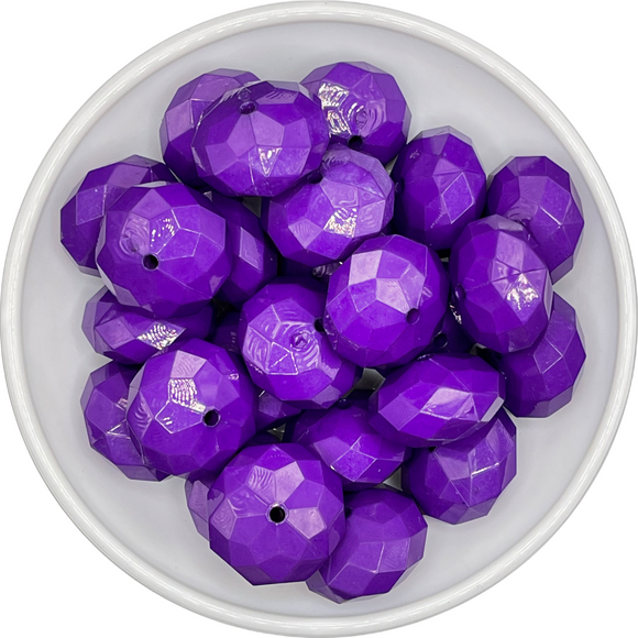 Purple Rondelle Facet Beads