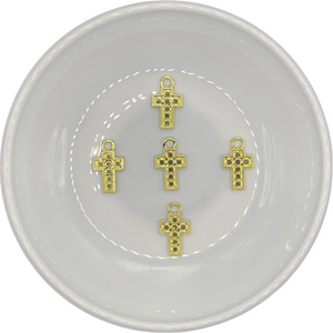 Gold Cross Charm 17.5x10mm