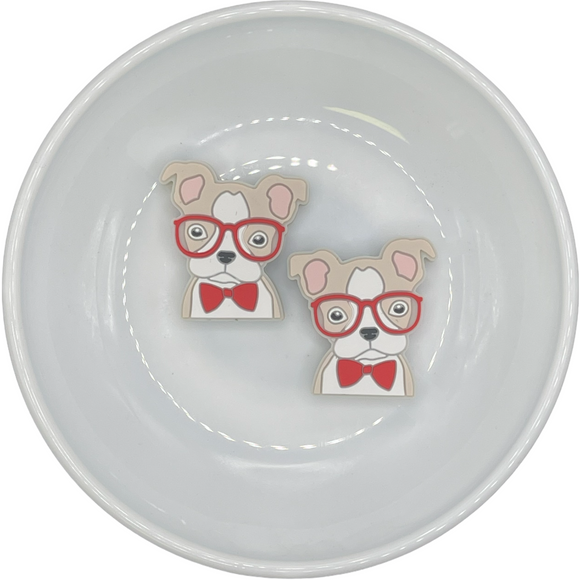 S-297 TAN Terrier w/ Glasses Silicone Buddy EXCLUSIVE