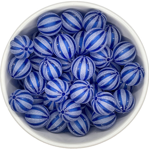 Frosted Royal Blue Pumpkin