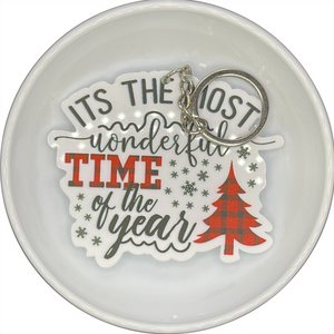 Decorated Most Wonderful Time Of The Year Acrylic Keychain