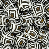 15-79 Tribal Wood 15mm Silicone Bead EXCLUSIVE