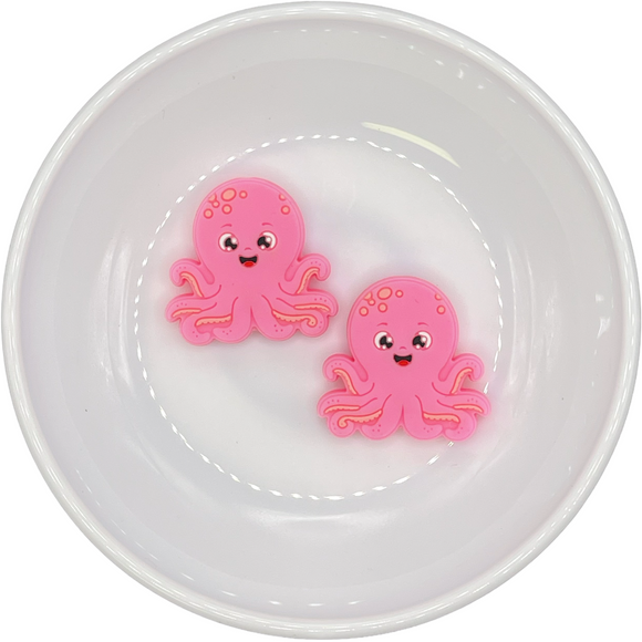 Pink Octopus Silicone Buddy 27.5x19mm