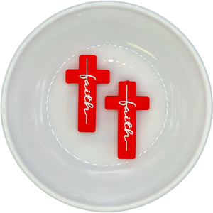 RED Faith Cross Silicone Buddy EXCLUSIVE 39x22.5mm