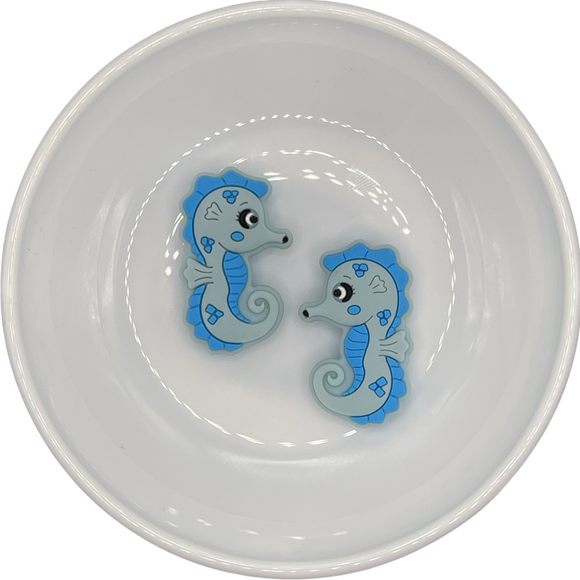 Blue Seahorse Silicone Buddy 35x21