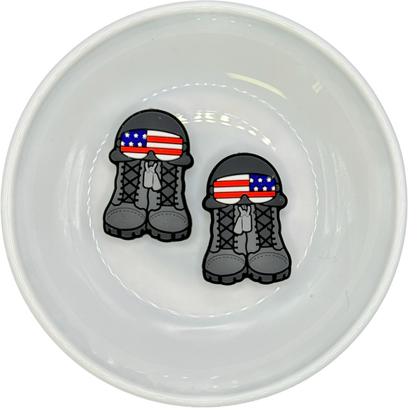Gray Combat Boots Silicone Buddy 35x23.5mm EXCLUSIVE