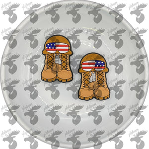 Tan Combat Boots Silicone Buddy 35x23.5mm EXCLUSIVE