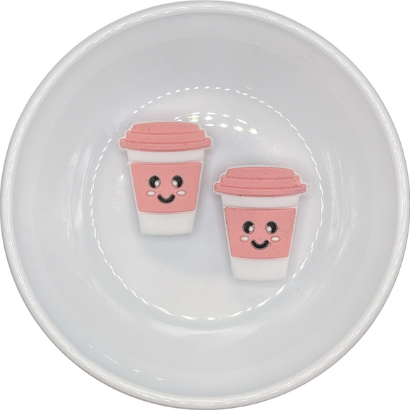 Pink Coffee Cup Silicone Buddy 31x25mm