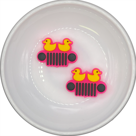 Hot Pink Duck Duck Silicone Buddy 23x32.5mm EXCLUSIVE