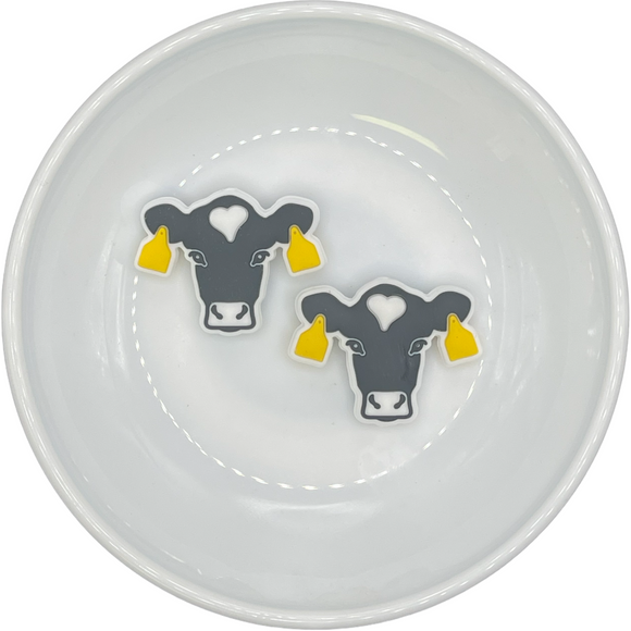 S-190 YELLOW Double Tagged BLACK Cow Silicone Buddy EXCLUSIVE
