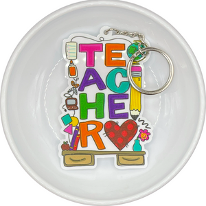 Decorated TEACHER Acrylic Keychain