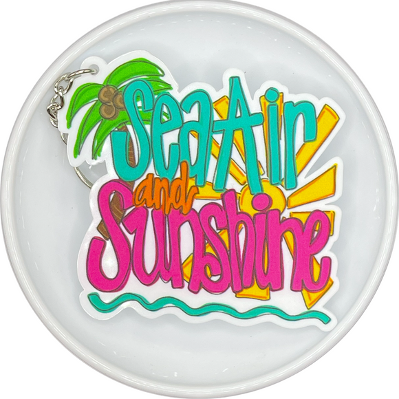 Decorated SeaAir and Sunshine Acrylic Keychain