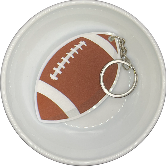 Decorated Football Acrylic Keychain