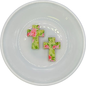Green Rose Printed Cross Silicone Buddy EXCLUSIVE